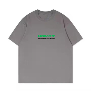 เสื้อยืดผู้ชายแฟชั่นลำลองทรงโอเวอร์ไซส์ ผ้าฝ้ายสีขาว พิมพ์ลายดิจิทัล แขนสั้นทรงหลวม ผ้าถัก - Product Image 5