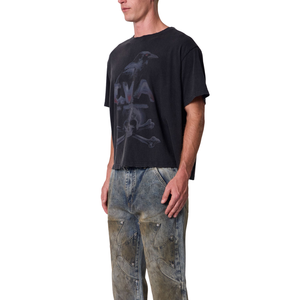 Mens O Neck Short Sleeve T <b>Shirt</b> Dark <b>Gothic</b> Front Graphic Oversized Loose Fit Streetwear Wholesale Custom OEM Cotton Jersey Tee - Product Image 6