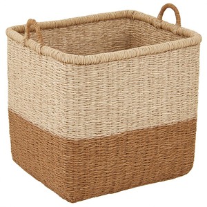 Cesta Decorativa de Estilo Bohemio Hecha de Seagrass, Diseñada para Espacios Interiores Modernos con Textura Natural y un Atractivo Cálido - Product Image 4