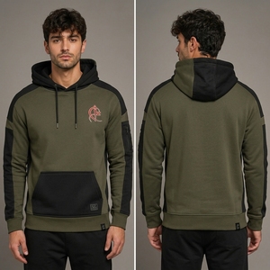 Sweat à capuche personnalisé pour homme, vêtements streetwear d'hiver, avec tissu polaire léger, coupe régulière, texture douce, respectueux de l'environnement - Product Image 6