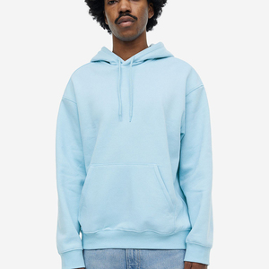 Sweat-shirts à capuche oversize pour hommes et femmes, couleur unie rouge, noir, gris, automne-hiver, polaire, logo sur le devant, style hip-hop, 100% coton - Product Image 3