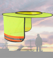 Casque de sécurité de chantier en pith pour travaux extérieurs avec visière, bandes réfléchissantes, bord complet et protection solaire pour le cou – Vente en gros