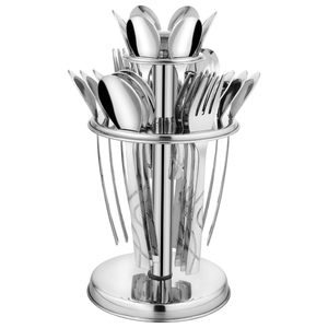 Juego de Cubiertos de Acero Inoxidable Premium Decora de 25 Piezas, Estilo Americano para Cocina y Hogar, Apto para Microondas, Incluye 6 Cucharas de Mesa y 6 Tenedores - Product Image 5