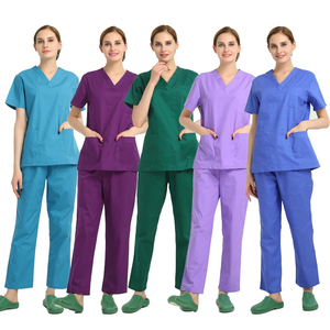 Ultra Light <b>Scrub</b> Set Medical Nurse Uniform for Women Men Hospital Doctor Workwear Poplin Fabric Veterinary Surgical Outfit - Product Image 6