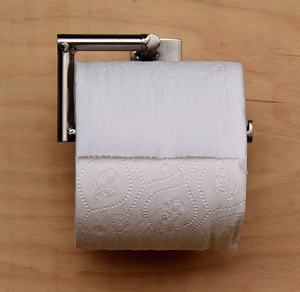 Porte-papier toilette double en acier inoxydable, support mural pour rouleau de papier toilette avec couvercle - Product Image 6