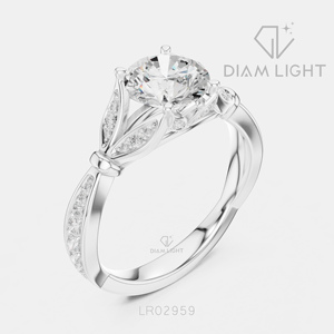 1.33CT Round Cut Lab Grown Diamond 14KT White Gold Engagement <b>Ring</b> IGI Certified Bridal <b>Ring</b> Fine Jewelry Women Gifting - Product Image 2