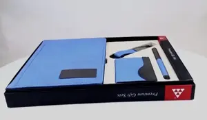 ชุดของขวัญพรีเมียมสำหรับผู้บริหาร ประกอบด้วยสมุดโน้ตหนัง PU พร้อมช่องใส่บัตร พวงกุญแจ และปากกาโลหะ - Product Image 2