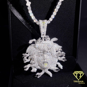 จี้ห้อยคอแบบ Iced Out ประดับเพชรโมอิสซาไนต์ เงินแท้ 925 เครื่องประดับฮิปฮอปสุดหรู - Product Image 2