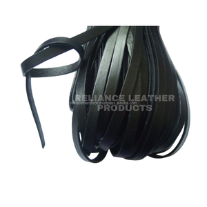 Premium Black shine Flat <b>Leather</b> Cord 4mm <b>Leather</b> Strip for Handmade <b>Bracelets</b> & Crafts - Product Image 4