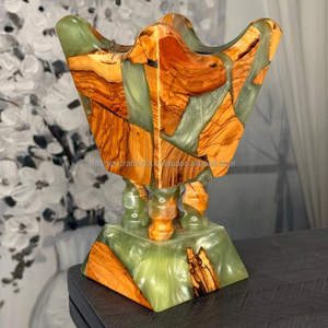 Luxury Design Handmade Wooden Resin Combination Incense Bakhoor Burner Holder for Ramadan and <b>Eid</b> <b>Gifts</b> For Friends - Product Image 3