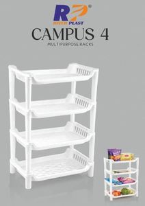 Small Space Plastic <b>Rack</b> <b>Storage</b> Shelf Organizer Plastic <b>Storage</b> <b>Rack</b> Compact Organizer Shelf Lightweight Plastic <b>Rack</b> - Product Image 2