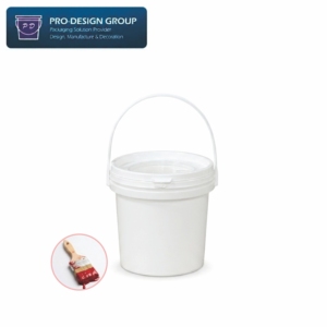 1L Plastic Paint Container with Color Mixing Lid; Airtight Pail for Precise Paint Mixing & Storage - Product Image 1