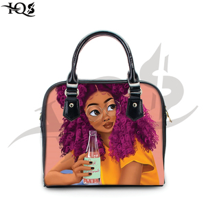 Customizable Genuine Leather Crossbody <b>Handbag</b> Black Zipper Fashion Design <b>Big</b> Space Custom Image Printing Drop Shipping Service - Product Image 5
