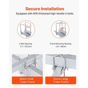 60 Pali Guida Regolabili per Rimorchi di Barche e Moto d'Acqua, 2 Pezzi, in Acciaio ad Alta Durezza, Guide per Rimorchi di Barche - Product Image 3
