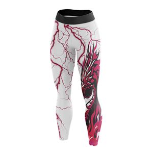 Legging imprimé taille haute avec cordon de serrage pour femme, idéal pour le sport et le fitness, en soie de lait double brossée 230 g/m² respirante - Product Image 4