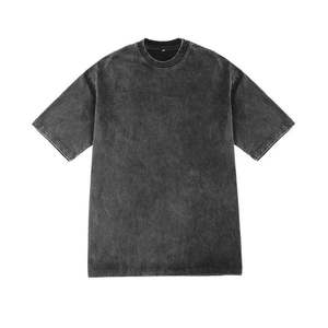 T-shirt d'été respirant surdimensionné vintage en polyester/coton délavé à l'acide de 360 grammes, de haute qualité, avec logo personnalisé, vente en gros - Product Image 5