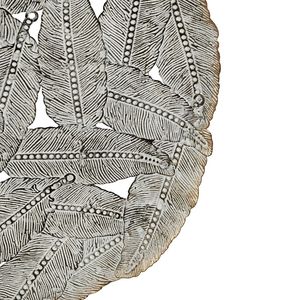 Set di 3 decorazioni murali in metallo con piume testurizzate - Categoria Arte Metallica - Product Image 3