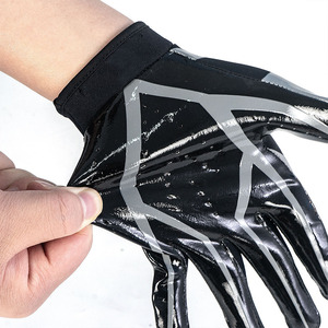 Custom New Full Finger Sports <b>Gloves</b> Black Blue PU Non Slip Sticky Palm Unisex All Seasons American Football <b>Gloves</b> Wholesale - Product Image 5