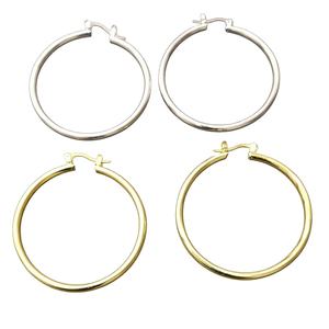 Pendientes Huggie Minimalistas Bohemios de Plata al por Mayor, Joyería Ligera de Aleación para Uso Diario, Precio de Fábrica de Fabricante Indio - Product Image 1