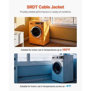 Cavo di alimentazione per asciugatrice da 3 metri, 4 poli NEMA 14-30P, connettori a occhiello, 125V/250V SDRT 10AWG/4C 30A, cavo in rame puro, 5m, USA - Product Image 5