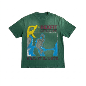 เสื้อยืดคอตตอนวินเทจทรงโอเวอร์ไซส์แบบครอป ดีไซน์ไหล่ตก สไตล์สตรีทแวร์ ลายพิมพ์ DTG สำหรับผู้ชาย ล้างสีแบบแอซิดวอช - Product Image 5
