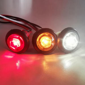 Feux <span class=keywords><strong>de</strong></span> <span class=keywords><strong>position</strong></span> latéraux LED ronds miniatures <span class=keywords><strong>de</strong></span> 3/<span class=keywords><strong>4</strong></span> po avec montage à œillet et connecteurs bullet, étanches et scellés, pour bateaux, remorques et camions - Product Image 1