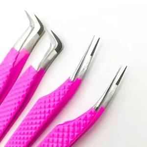 Pince à épiler de précision rose Morje Surgical en acier inoxydable à pointe lisse avec prise en main parfaite pour l'application des cils - Product Image 4