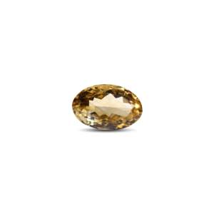 Natural Citrine Loose Gemstone 7.3 Carat 12mm Yellow Certified Jewelry Making Stone - Product Image 1
