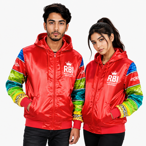 Patchs brodés personnalisés, broderie vintage 3D, veste varsity en satin, haute qualité, 100% polyester, séchage rapide, personnalisable pour homme - Product Image 6