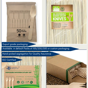 160mm Birchwood Spork Eco Friendly <b>Compostable</b> Biodegradable Disposable Wood Cutlery Sustainable Kitchen Utensils - Product Image 3