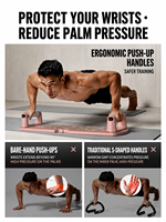Planche de musculation Macyo Smart Push up Board ABS haute résistance avec poignées en caoutchouc élargies, base antidérapante et sac de rangement pour entraînement de force