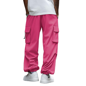 Wholesale Men's Casual Fashion Cargo Pants Baggy Multi Pocket Wide Leg Side Design High Quality Fabric Cargo Pants for men - Product Image 2