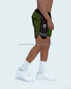 Pantalones cortos de malla casuales de moda de verano para hombres Cintura elástica Diseño de sublimación impreso Hecho en Pakistán - Product Image 4