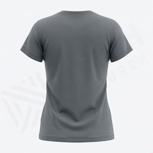 Camiseta de Mujer, Estilo Casual, Cuello Redondo, Color Sólido, Personalizada con Estampado, Algodón, Verano, Ajustada, Color Personalizado - Product Image 2