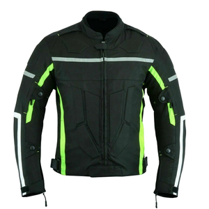 Best Quality Racing Men's Motorcycle Jacket <b>Waterproof</b> Cordura Leather Textile for Race Motorbike Sportswear Size XL - Product Image 1
