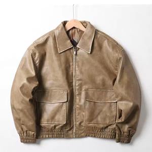 Chaqueta Bomber de Invierno para Hombre, Personalizada al por Mayor, de Alta Calidad, Resistente al Viento, de Cuero PU, con Cuello Alto, Estilo Motero, con Estampado Personalizado en la Parte Delantera - Product Image 6