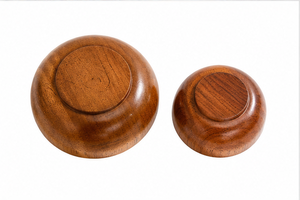 Juego de Tazones de Madera de Acacia Hechos a Mano, Tazones de Madera Natural para Servir Ensaladas, Sopas, Bocadillos y Comida en la Cocina - Product Image 3