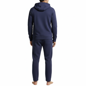 Mens Slim Fit Tracksuit <b>Zip</b> Hoodie Jogger Set Cotton Sportswear Custom Tracksuit Manufacturer - Product Image 2