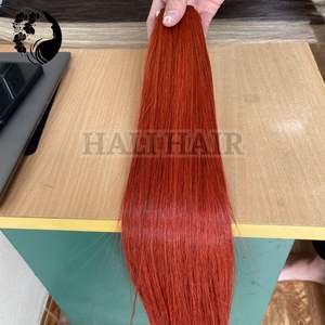 Extensions de cheveux humains 100% vietnamiens Remy lisses teints en toutes couleurs, qualité supérieure, double trame machine, Hali Super Double Drawn - Product Image 6