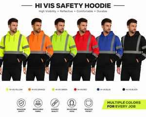 Sudadera de Seguridad Impermeable de Alta Visibilidad Clase 3 con Logotipo Personalizado para Trabajadores al Aire Libre - Product Image 5