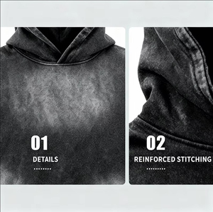 Sudaderas con Capucha para Hombre Tallas Grandes, 100% Algodón, Sudadera Lisa para Personalizar con el Logotipo de tu Marca, Sudadera de Felpa Extra Grande, Sudadera Lavada - Product Image 2