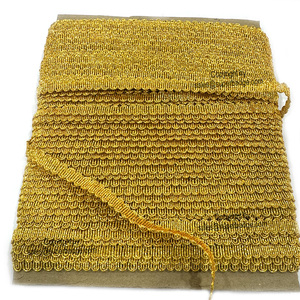 Durable Metallic Scroll <b>Braid</b> Lace with Customizable Color & Size Machine/Handmade for Ceremonial Uniforms Edging - Product Image 6