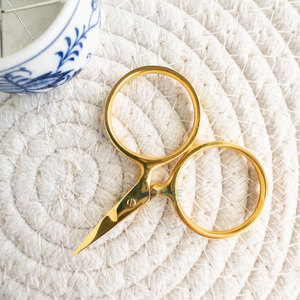 Mini Gold Embroidery <b>Scissors</b> Stainless Steel Sharp Fine Tip <b>Sewing</b> Craft Tool for DIY Tailors Precision Cutting Use - Product Image 2