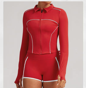 Ensemble de sport deux pièces pour femme : Crop top et short moulant, design camouflage sublimé, pour yoga, gym et fitness - Product Image 4