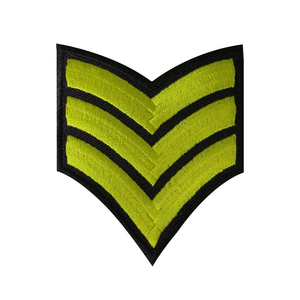 Tactical Sleeve Rank Chevron <b>Machine</b> Patch for Uniform Patch Clothing for Heat Transfer Custom Embroidery Patches Chevron - Product Image 5