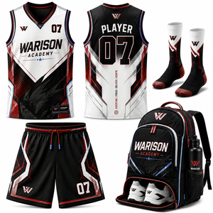 Customized Basketball Jersey Set Professional Team Wear Polyester Sublimation Basketball Complete Accessories Kit - Product Image 3