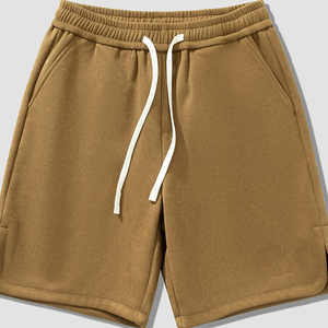 Shorts décontractés pour hommes 2026, coupe droite, en toile, fabriqués au Pakistan, coupe-vent, avec cordon de serrage, taille haute, couleur unie, tricotés - Product Image 1