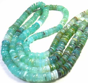 Cuentas de Ópalo Peruano Multicolor Natural en Forma de Rueda Heishi de 6.5mm, Corte Facetado de Alta Calidad, Tira de 8 Pulgadas, Gemas Valley para Joyería - Product Image 3