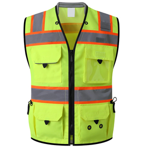 เสื้อกั๊กสะท้อนแสงสำหรับคนงานก่อสร้าง ดีไซน์ใหม่ รับทำโลโก้ ราคาถูก - Product Image 1