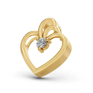 Collar Solitario de Oro Sólido de 14K con Baño de Rodio, Colgante de Corazón con Diamante Cultivado en Laboratorio de 0.25 CT, Certificado IGI, para Mujer, Romántico y Elegante - Product Image 6